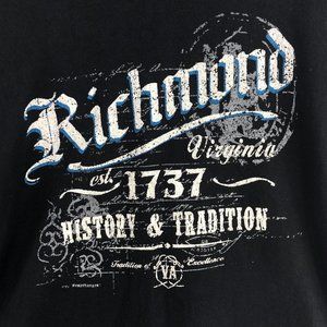 Richmond Virginia VA Shirt Adult XL Navy Blue Travel Destination Graphic Print